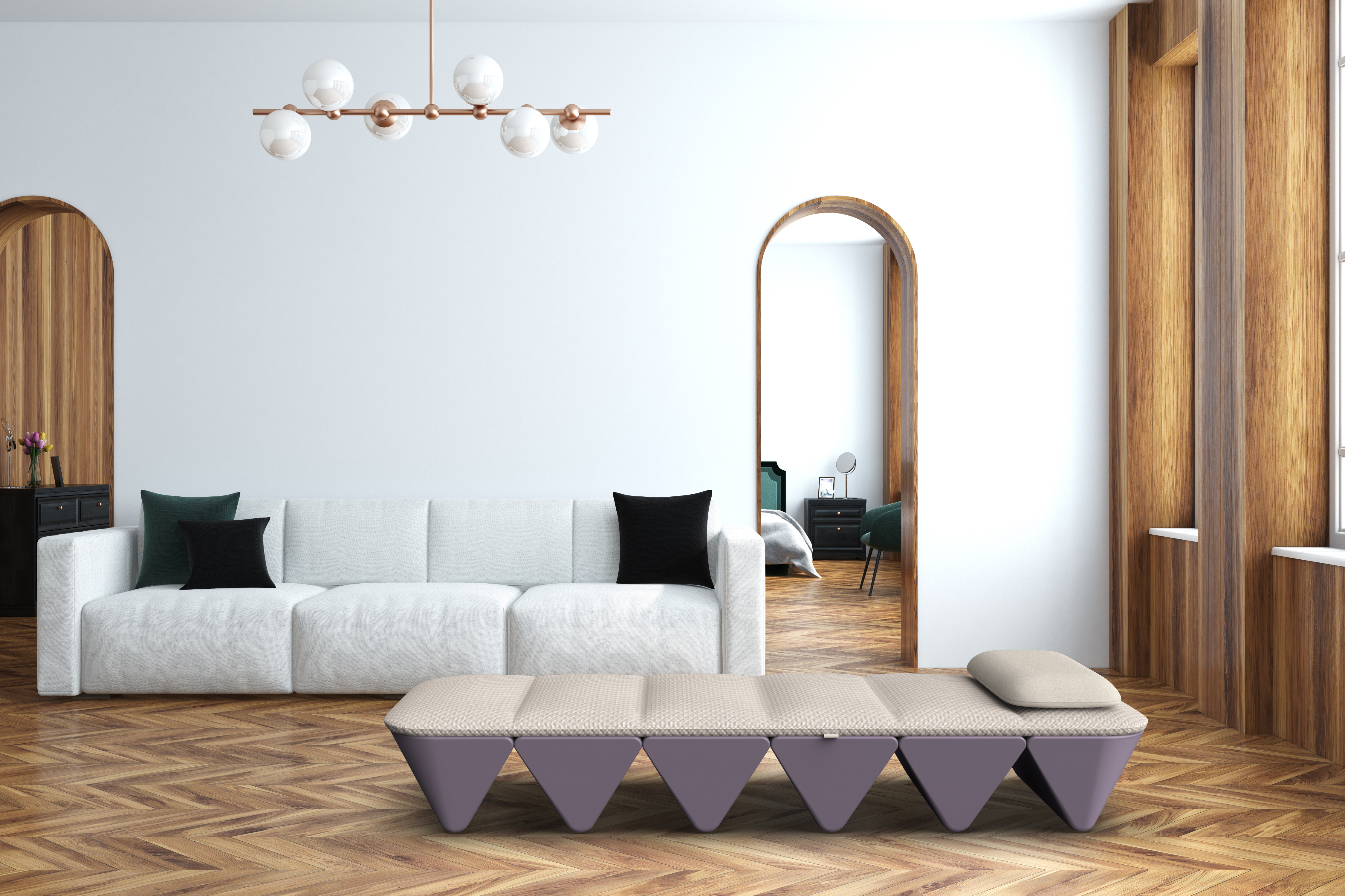 Modern,White,Living,Room,Interior,With,A,White,Sofa,,Narrow